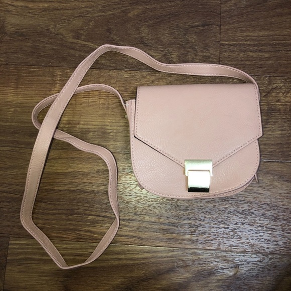 nude pink crossbody purse